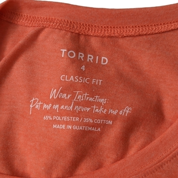 Torrid everyday tee coral size 4X NWT - Picture 6 of 8
